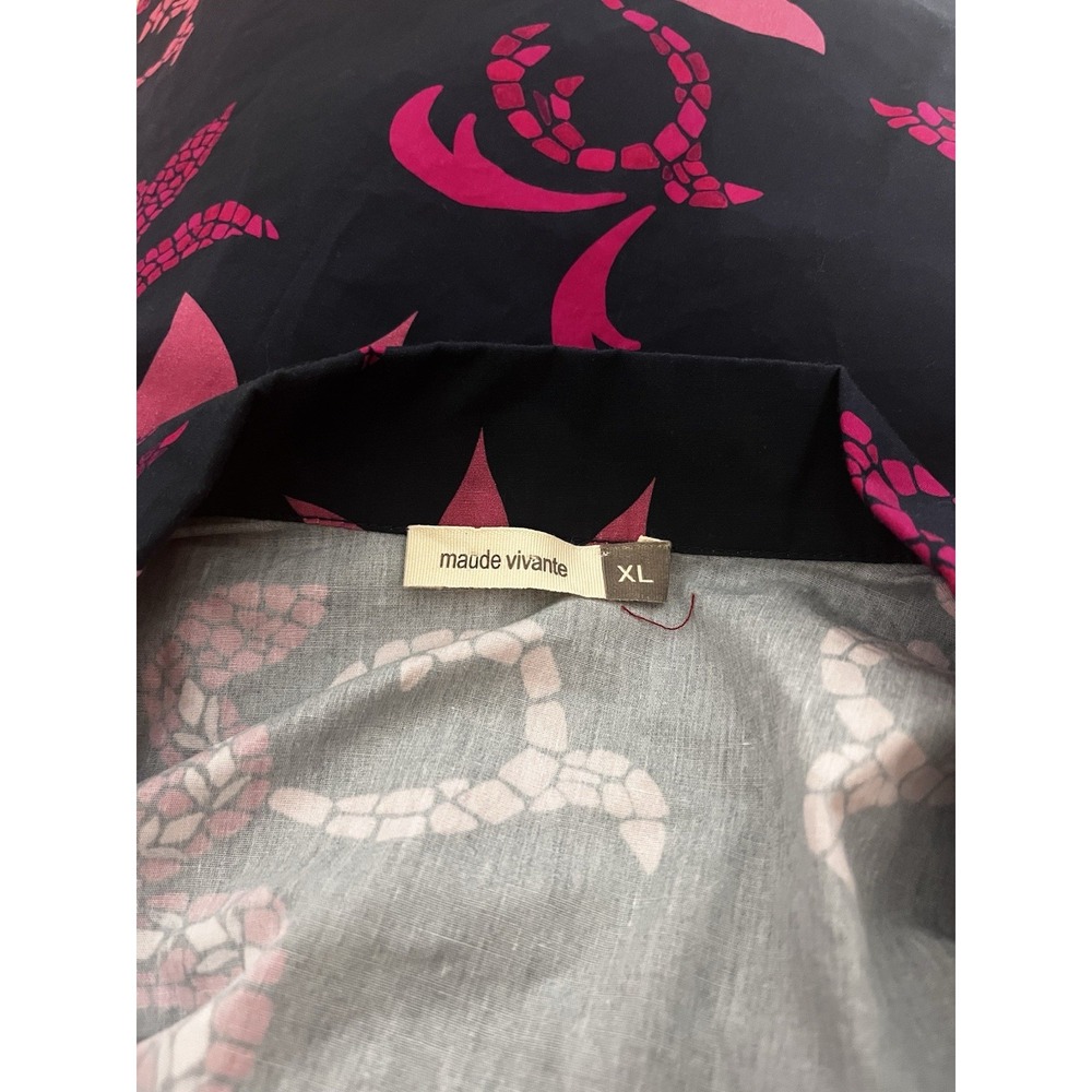 Maude Vivante Elsa Top XL Navy Blue Purple Midnight Mosaic - Picture 6 of 7